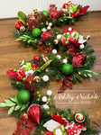 Garland - LIGHTED - Santa - Jolly St. Nick Design - 9' Long