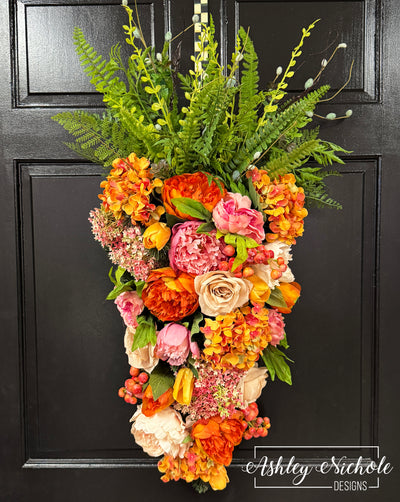 Carrot Shaped Floral Swag