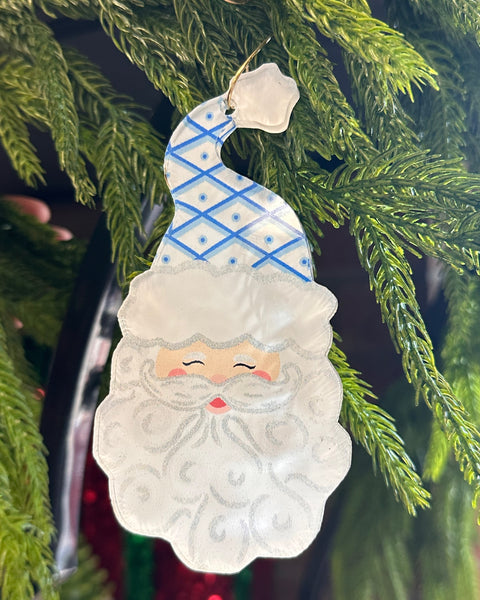 Santa - Jolly St. Nick - CHINOISERIE Style - Acrylic Christmas Ornament