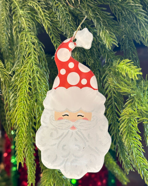 Jolly St. Nick Santa - Acrylic Christmas Ornament