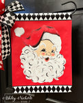 Santa Claus - Nostalgic - Red/Black - Christmas - Vinyl Garden Flag