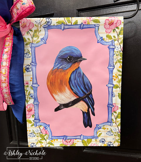 Garden Bluebird - Vinyl Garden Flag