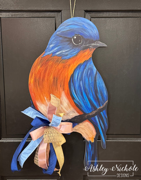 Garden Bluebird - Door Hanger (UV PRINTED Only)
