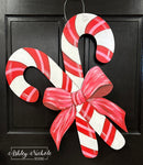 Pink & Red Candy Canes - Door Hanger (UV PRINTED Only)