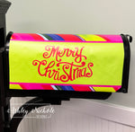 Colorful & Festive - Merry Christmas - Magnetic Vinyl Mailbox Cover