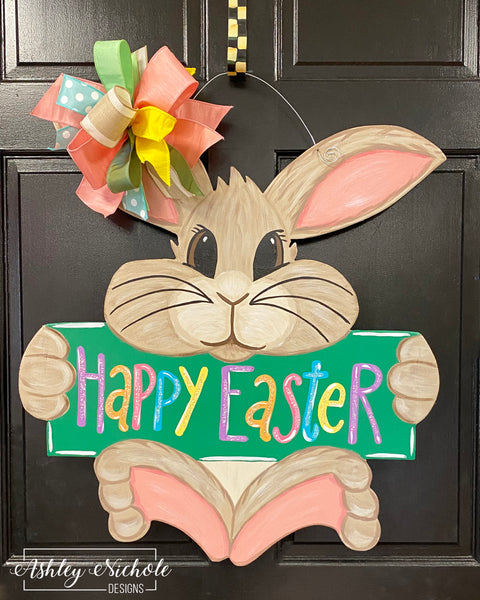 Sweet Cheeks Easter Bunny Door Hanger