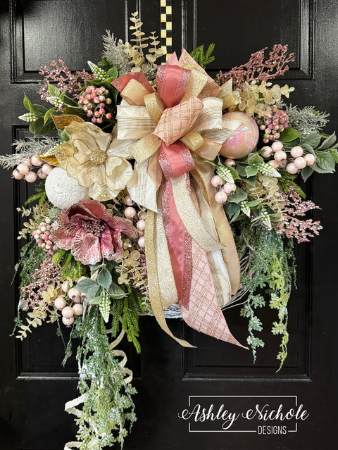 Pink Champagne Seasonal Wreath