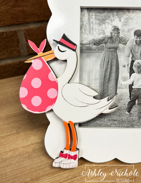 Special Delivery Stork - Girl - Mini Piece (Magnet/Velcro)