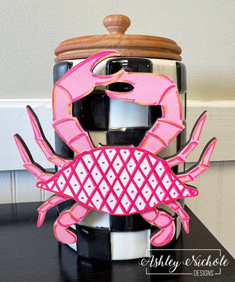 Chinoiserie Crab - Pink - Mini Piece (Magnet/Velcro)