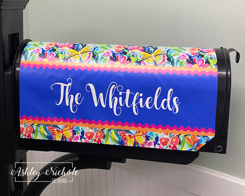 Bright Spring or Summer Floral - Magnetic Vinyl Mailbox Cover