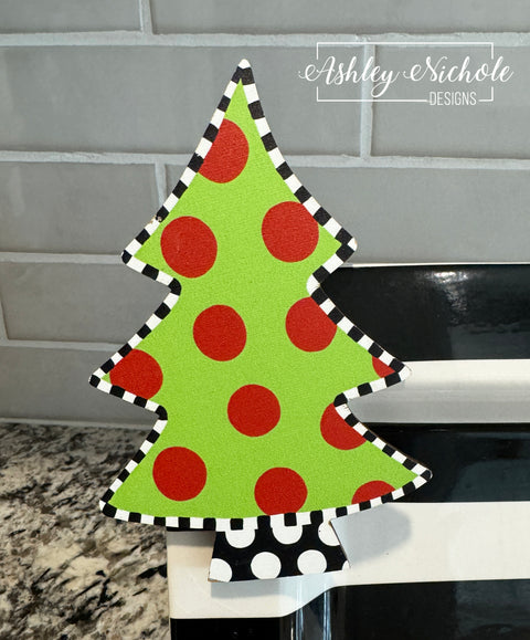 Christmas Tree Polka Dot - Mini Piece (Magnet/Velcro)