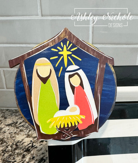 Nativity Scene  - Christmas Winter Mini Piece (Magnet/Velcro)