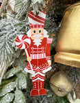 Pink & Red Nutcracker - Wooden Christmas Ornament