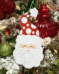 Jolly St. Nick Santa - Wooden Christmas Ornament