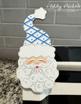 Santa - Jolly St. Nick - CHINOISERIE Style - Christmas Mini Piece (Magnet/Velcro)