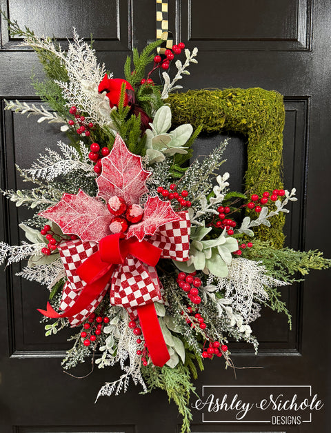 Winter Berries & Holly Moss Wreath