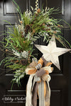 Farm House Winter Star Wreath