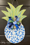 Pineapple - Chinoiserie Vines - Door Hanger