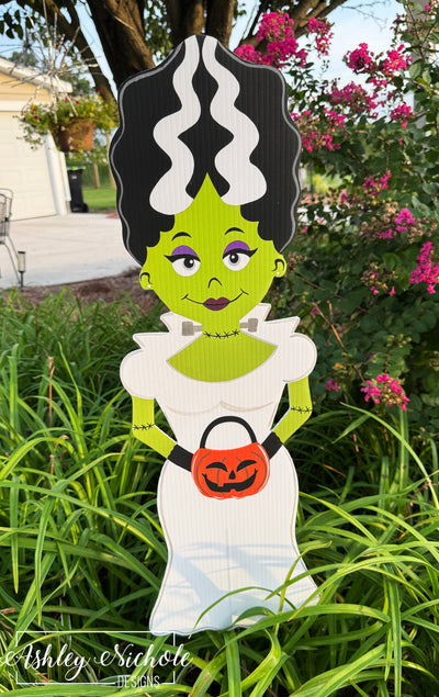 Bride of Frankenstein  -  Corrugated Coroplast Yard Stake
