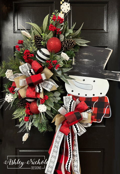 Rustic Snowman Wreath (Large Wreath)