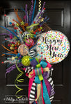 Colorful New Years Wreath