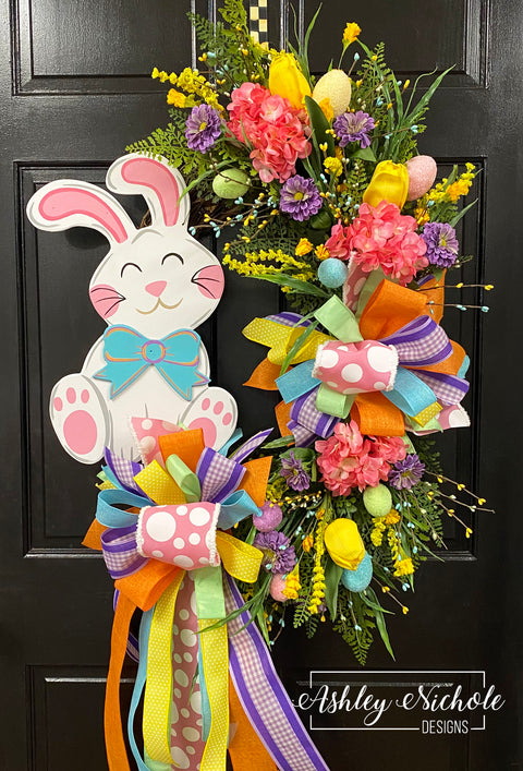 Bunny - Cute as a Button - Wreath