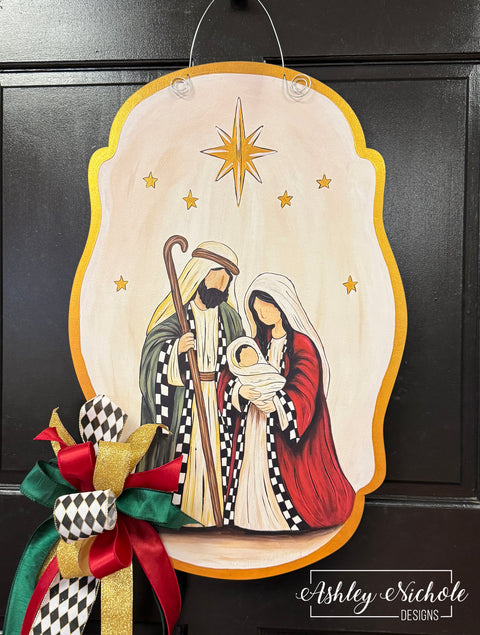 Star of Bethlehem Nativity - Door Hanger (UV Printed)
