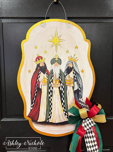 Star of Bethlehem Three Wise Men - Door Hanger (UV Printed)