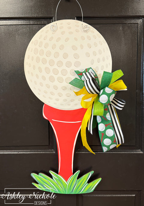 Golf Tee Door Hanger - UV PRINTED
