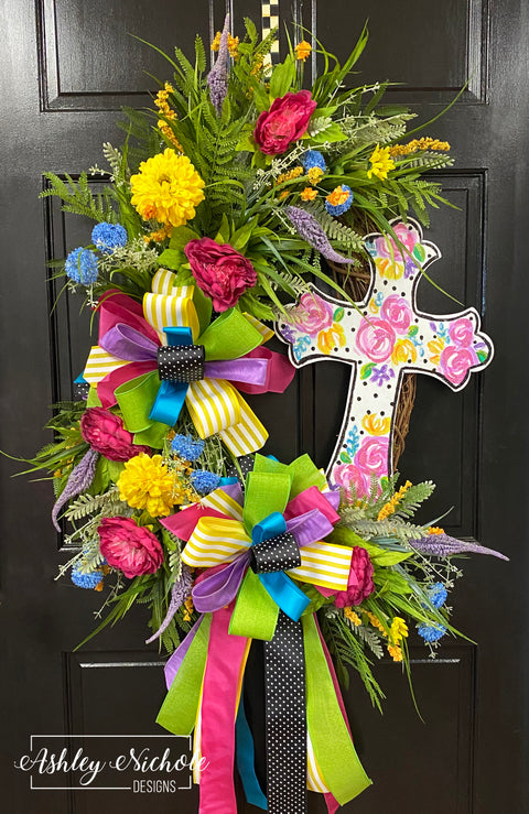 Artful Cross Wreath