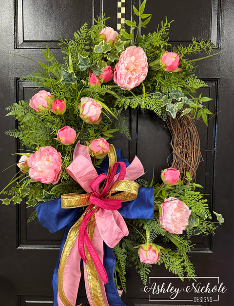 Pink Peony Daydream Wreath