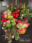 READY TO SHIP - Cluster of Christmas Ornaments Wreath