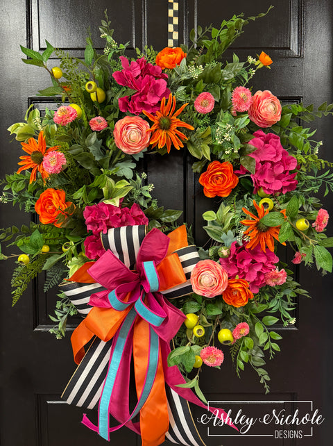 Garden Party Floral Pop Wreath
