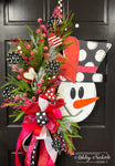 Large Hat Snowman (Heart) Wreath