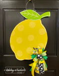 Lemon (Whole) Door Hanger - Glittered Dots