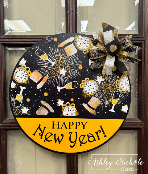 Cheers to the New Year - Door Hanger (UV PRINTED Only)