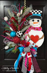 Snowman & Heart Wreath