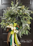 Mixed Winter Greenery Round Wreath