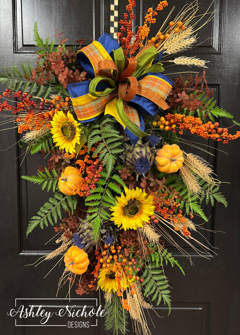 Fall Season Sunflower Swag