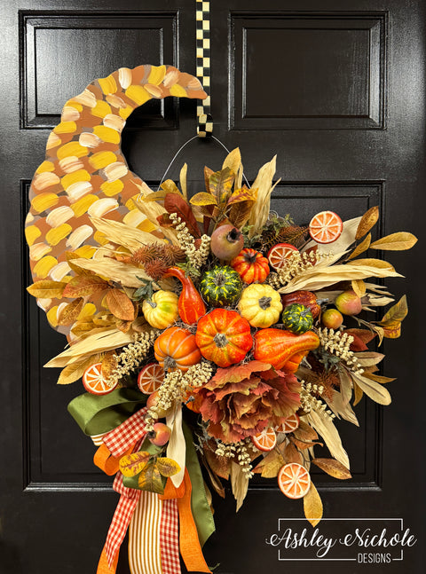 **Thanksgiving Cornucopia Door Piece