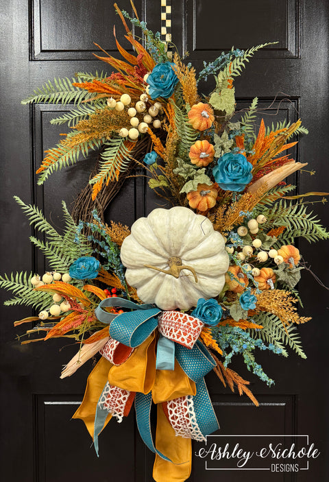 Fall Festival Pumpkin Wreath