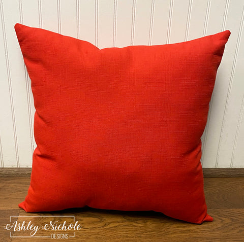 Outdoor Pillow - Cherry Solid Red
