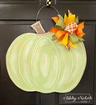 Pumpkin Distressed - Cool Tones - Door Hanger - Choose your Color!