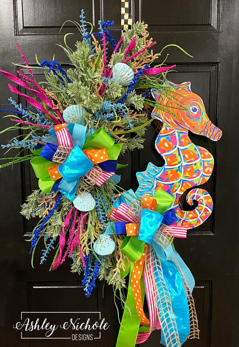 Seahorse Wreath - Abstract