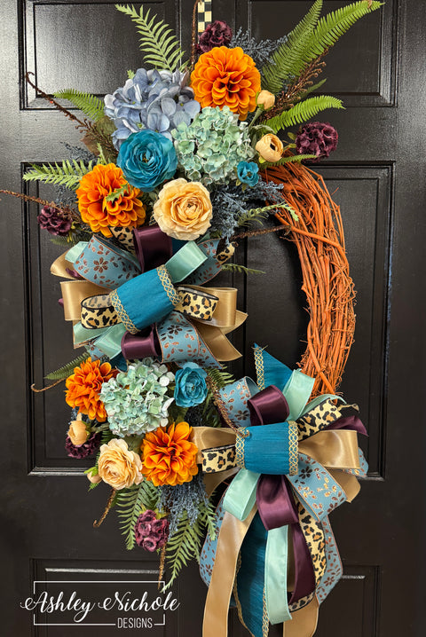 Wild Autumn Safari Fall Wreath