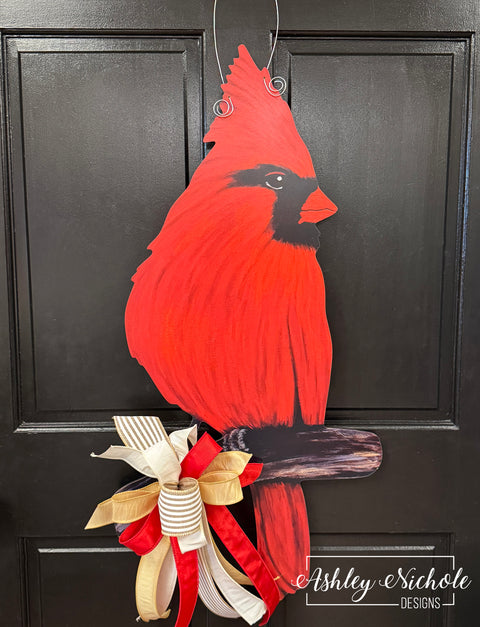 Spring Cardinal Door Hanger - Door Hanger (UV PRINTED Only)