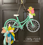 Bicycle Door Hanger - Mint Green