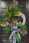 Behind the Mask of Mardi Gras Wreath