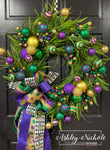 Bold Colors of Mardi Gras Wreath