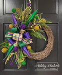 Celebrate in Mardi Gras Fashion Wreath